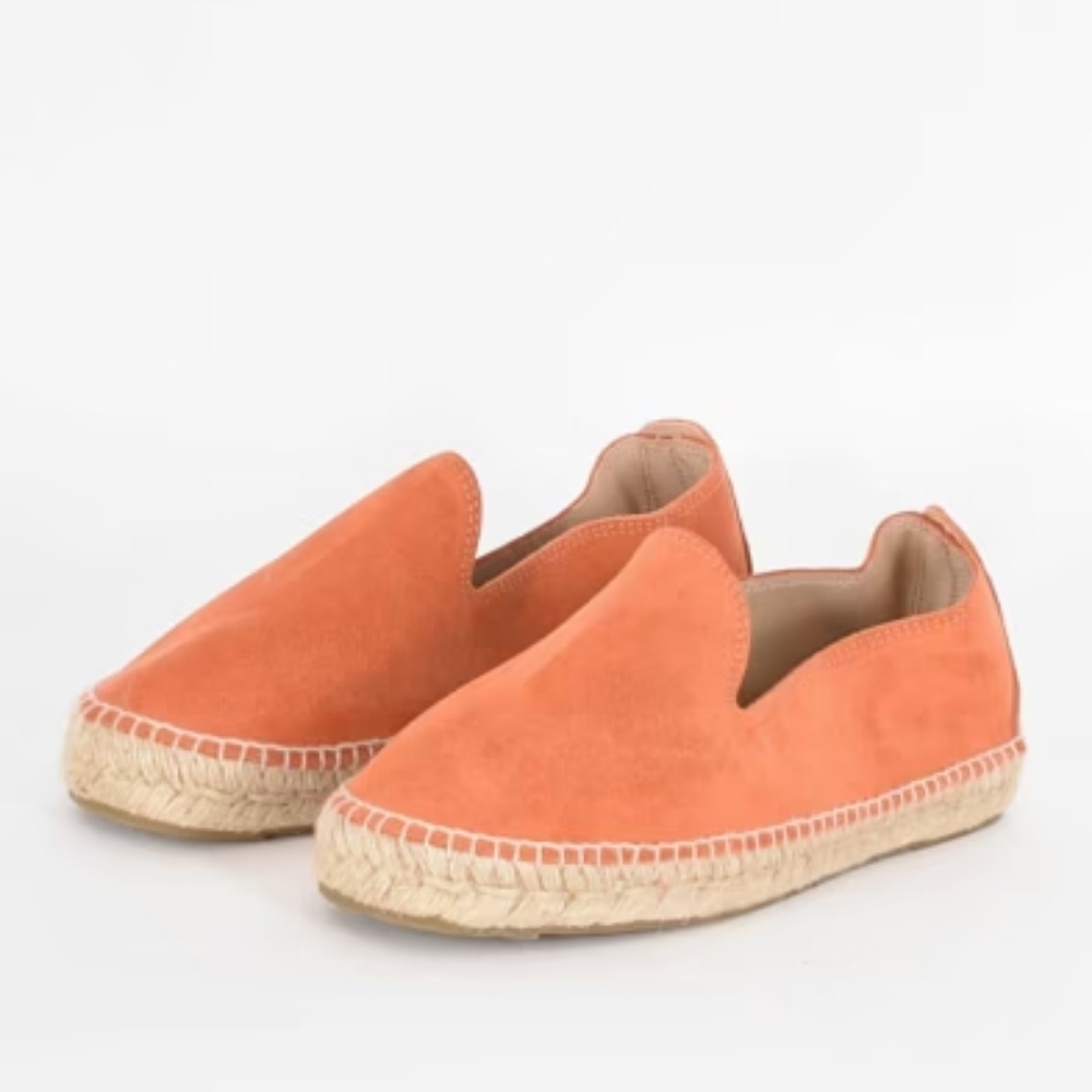 Manebí From Anthropologie Suede Espadrilles Hamptons In Orange Rust Size 39 - Picture 2 of 16